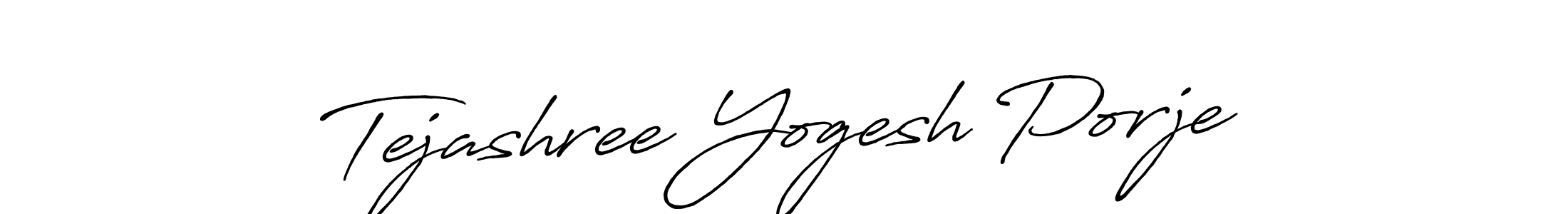 Tejashree Yogesh Porje stylish signature style. Best Handwritten Sign (Antro_Vectra_Bolder) for my name. Handwritten Signature Collection Ideas for my name Tejashree Yogesh Porje. Tejashree Yogesh Porje signature style 7 images and pictures png