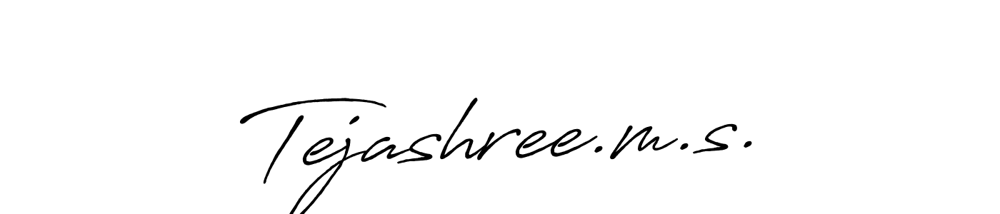 You can use this online signature creator to create a handwritten signature for the name Tejashree.m.s.. This is the best online autograph maker. Tejashree.m.s. signature style 7 images and pictures png