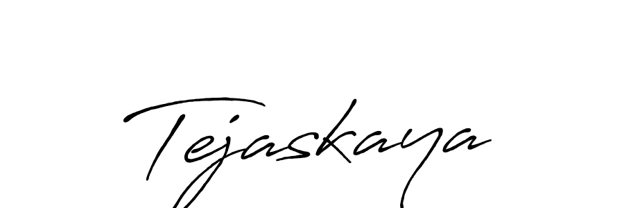 How to make Tejaskaya name signature. Use Antro_Vectra_Bolder style for creating short signs online. This is the latest handwritten sign. Tejaskaya signature style 7 images and pictures png