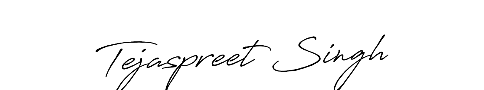 How to make Tejaspreet Singh name signature. Use Antro_Vectra_Bolder style for creating short signs online. This is the latest handwritten sign. Tejaspreet Singh signature style 7 images and pictures png