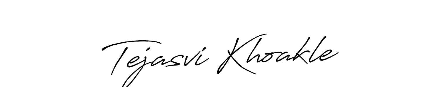 You can use this online signature creator to create a handwritten signature for the name Tejasvi Khoakle. This is the best online autograph maker. Tejasvi Khoakle signature style 7 images and pictures png
