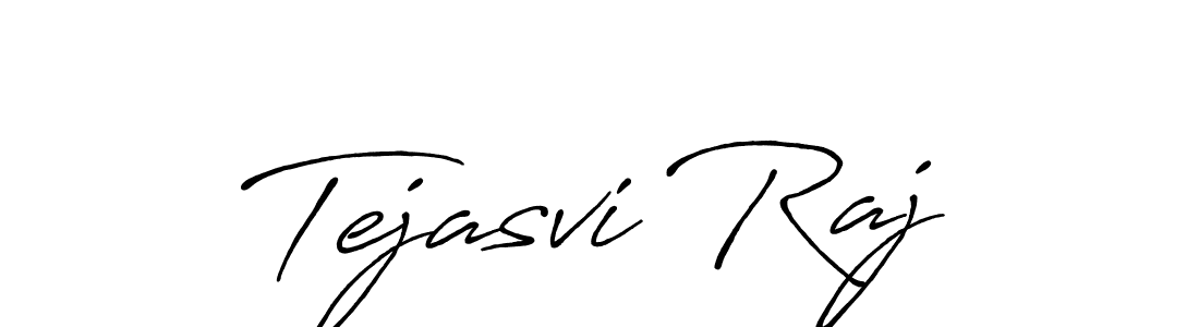 Make a beautiful signature design for name Tejasvi Raj. With this signature (Antro_Vectra_Bolder) style, you can create a handwritten signature for free. Tejasvi Raj signature style 7 images and pictures png