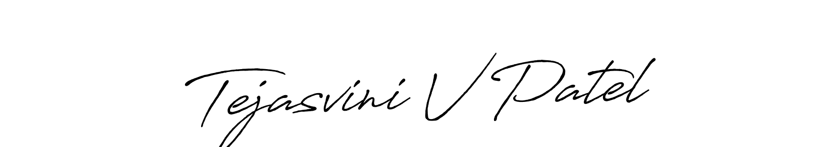 How to make Tejasvini V Patel signature? Antro_Vectra_Bolder is a professional autograph style. Create handwritten signature for Tejasvini V Patel name. Tejasvini V Patel signature style 7 images and pictures png