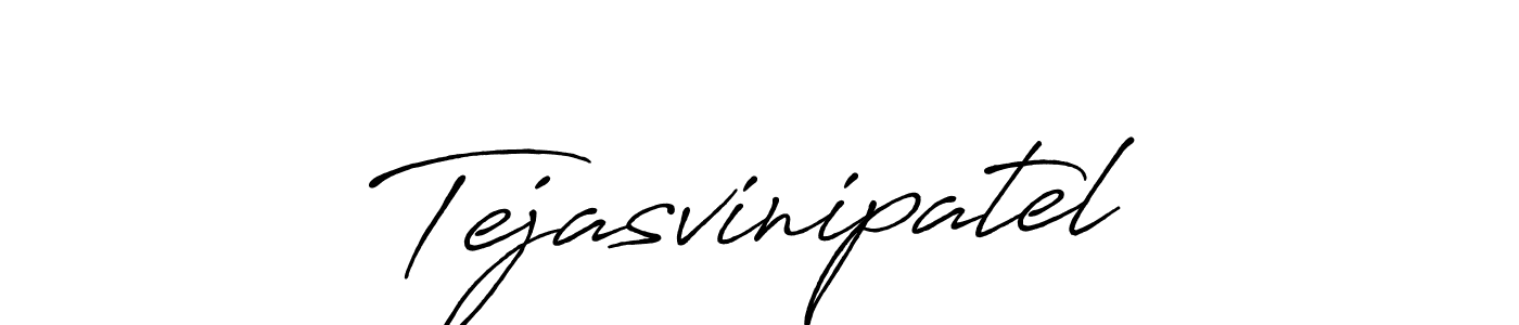 Make a beautiful signature design for name Tejasvinipatel. With this signature (Antro_Vectra_Bolder) style, you can create a handwritten signature for free. Tejasvinipatel signature style 7 images and pictures png
