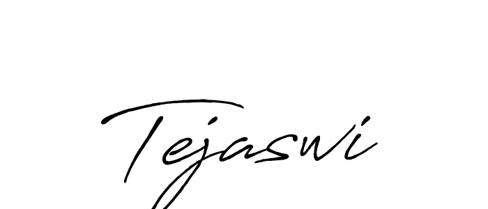 How to make Tejaswi name signature. Use Antro_Vectra_Bolder style for creating short signs online. This is the latest handwritten sign. Tejaswi signature style 7 images and pictures png
