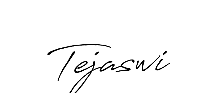 How to make Tejaswi name signature. Use Antro_Vectra_Bolder style for creating short signs online. This is the latest handwritten sign. Tejaswi signature style 7 images and pictures png