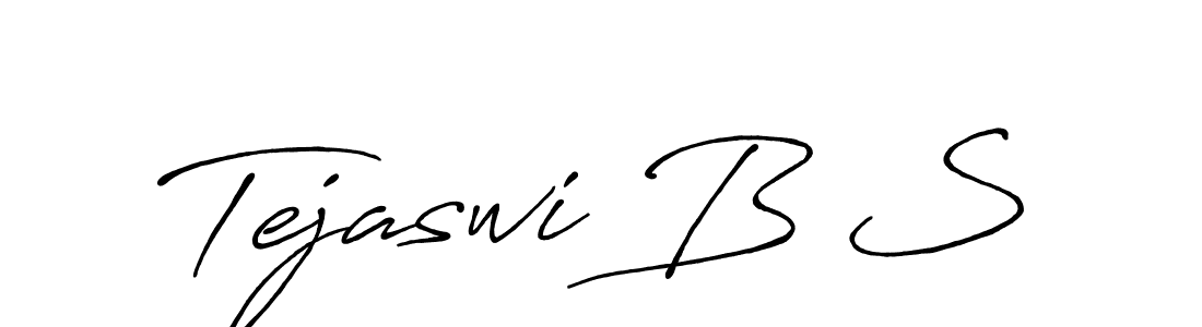 You should practise on your own different ways (Antro_Vectra_Bolder) to write your name (Tejaswi B S) in signature. don't let someone else do it for you. Tejaswi B S signature style 7 images and pictures png