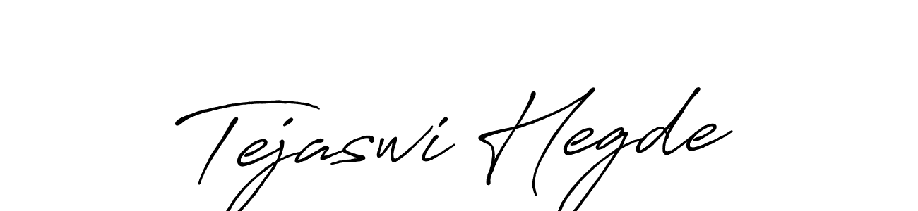 How to make Tejaswi Hegde name signature. Use Antro_Vectra_Bolder style for creating short signs online. This is the latest handwritten sign. Tejaswi Hegde signature style 7 images and pictures png