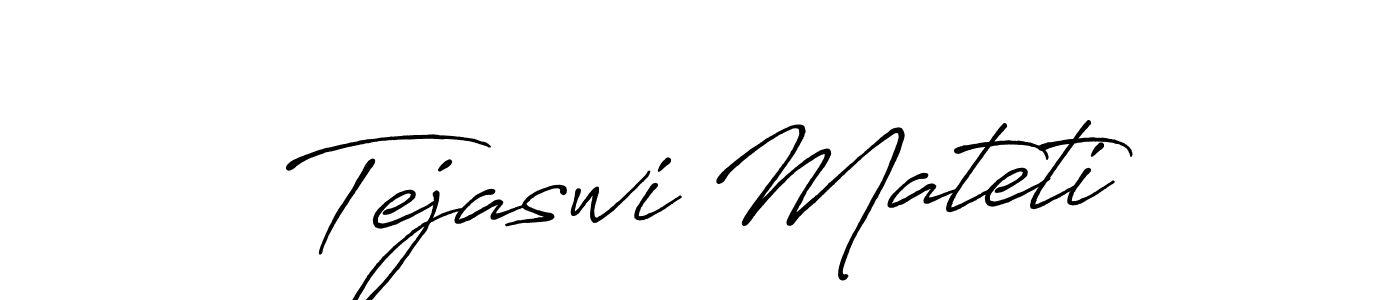Also You can easily find your signature by using the search form. We will create Tejaswi Mateti name handwritten signature images for you free of cost using Antro_Vectra_Bolder sign style. Tejaswi Mateti signature style 7 images and pictures png