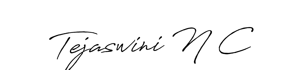 How to Draw Tejaswini N C signature style? Antro_Vectra_Bolder is a latest design signature styles for name Tejaswini N C. Tejaswini N C signature style 7 images and pictures png