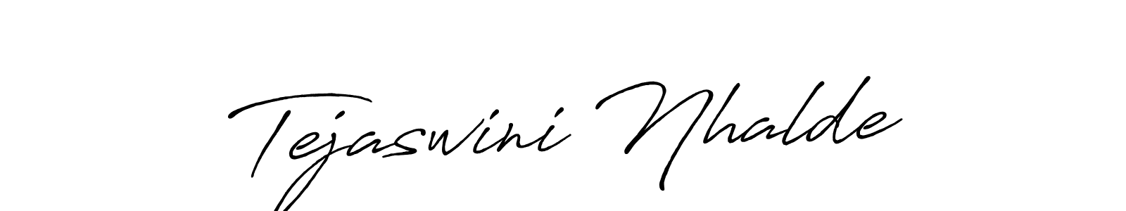 Make a beautiful signature design for name Tejaswini Nhalde. With this signature (Antro_Vectra_Bolder) style, you can create a handwritten signature for free. Tejaswini Nhalde signature style 7 images and pictures png