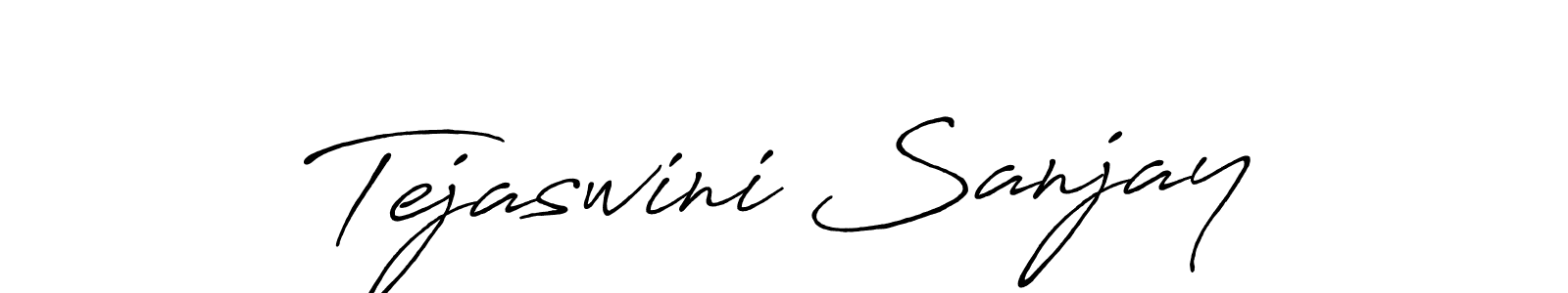 This is the best signature style for the Tejaswini Sanjay name. Also you like these signature font (Antro_Vectra_Bolder). Mix name signature. Tejaswini Sanjay signature style 7 images and pictures png