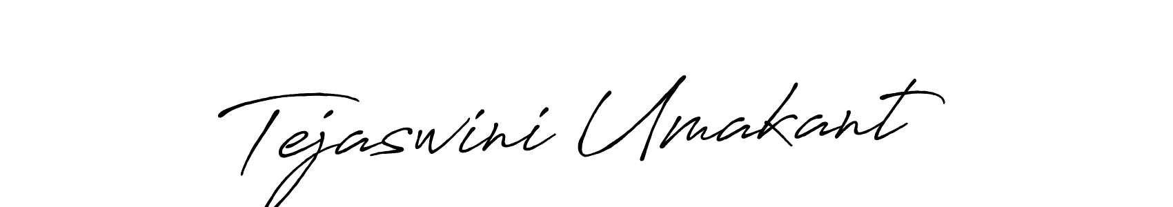 Create a beautiful signature design for name Tejaswini Umakant. With this signature (Antro_Vectra_Bolder) fonts, you can make a handwritten signature for free. Tejaswini Umakant signature style 7 images and pictures png