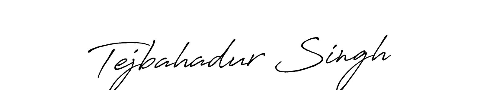 Create a beautiful signature design for name Tejbahadur Singh. With this signature (Antro_Vectra_Bolder) fonts, you can make a handwritten signature for free. Tejbahadur Singh signature style 7 images and pictures png