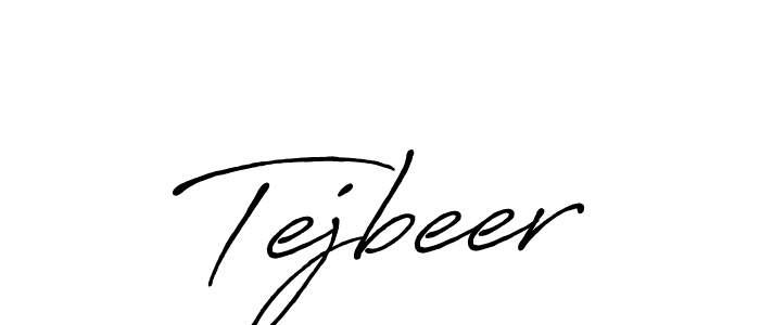 Create a beautiful signature design for name Tejbeer. With this signature (Antro_Vectra_Bolder) fonts, you can make a handwritten signature for free. Tejbeer signature style 7 images and pictures png