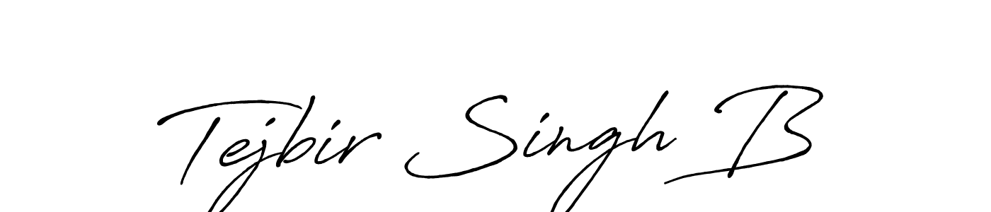 Tejbir Singh B stylish signature style. Best Handwritten Sign (Antro_Vectra_Bolder) for my name. Handwritten Signature Collection Ideas for my name Tejbir Singh B. Tejbir Singh B signature style 7 images and pictures png