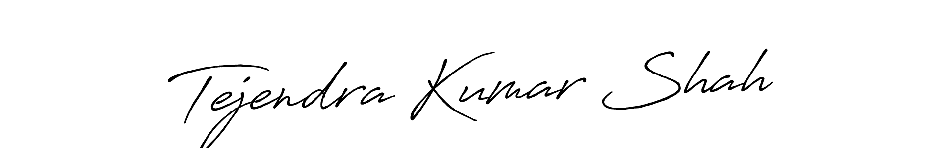 Antro_Vectra_Bolder is a professional signature style that is perfect for those who want to add a touch of class to their signature. It is also a great choice for those who want to make their signature more unique. Get Tejendra Kumar Shah name to fancy signature for free. Tejendra Kumar Shah signature style 7 images and pictures png