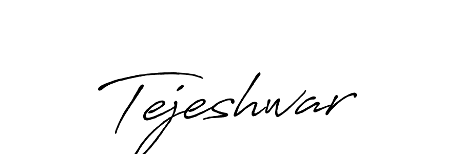 Also You can easily find your signature by using the search form. We will create Tejeshwar name handwritten signature images for you free of cost using Antro_Vectra_Bolder sign style. Tejeshwar signature style 7 images and pictures png