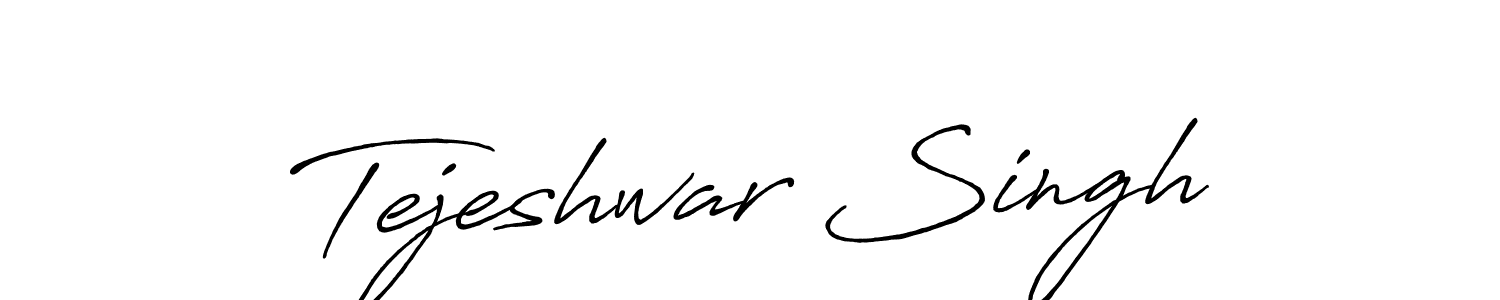 The best way (Antro_Vectra_Bolder) to make a short signature is to pick only two or three words in your name. The name Tejeshwar Singh include a total of six letters. For converting this name. Tejeshwar Singh signature style 7 images and pictures png