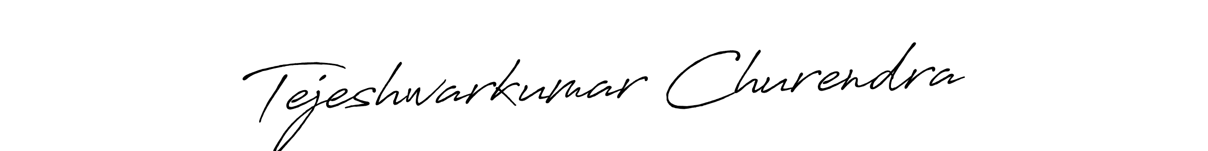 Make a beautiful signature design for name Tejeshwarkumar Churendra. With this signature (Antro_Vectra_Bolder) style, you can create a handwritten signature for free. Tejeshwarkumar Churendra signature style 7 images and pictures png