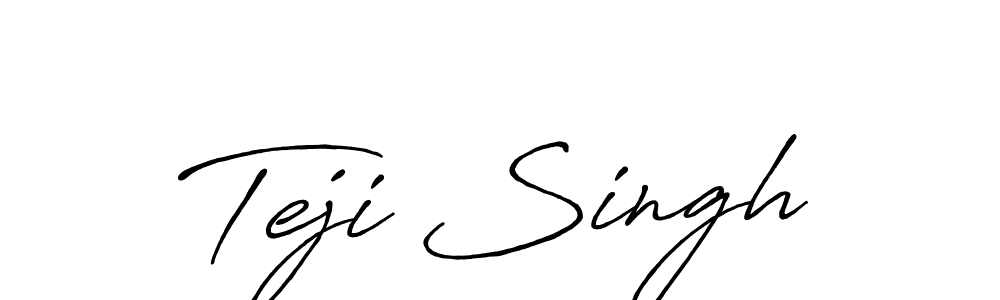 Use a signature maker to create a handwritten signature online. With this signature software, you can design (Antro_Vectra_Bolder) your own signature for name Teji Singh. Teji Singh signature style 7 images and pictures png