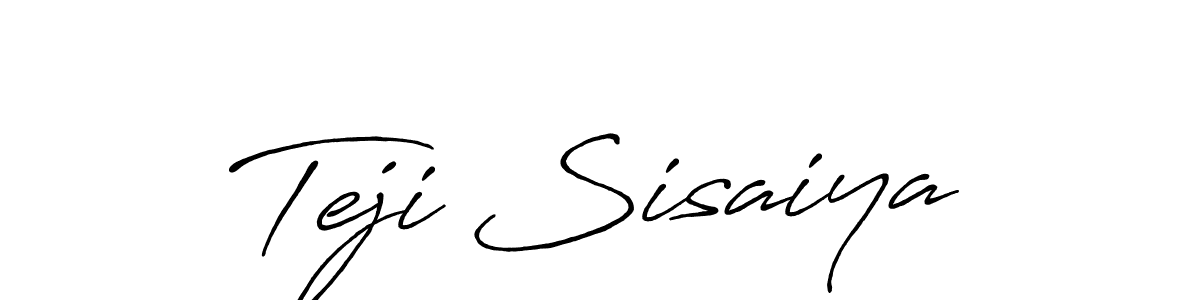 Use a signature maker to create a handwritten signature online. With this signature software, you can design (Antro_Vectra_Bolder) your own signature for name Teji Sisaiya. Teji Sisaiya signature style 7 images and pictures png