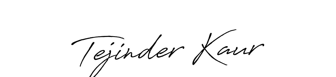 Also we have Tejinder Kaur name is the best signature style. Create professional handwritten signature collection using Antro_Vectra_Bolder autograph style. Tejinder Kaur signature style 7 images and pictures png