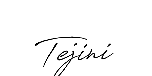 Tejini stylish signature style. Best Handwritten Sign (Antro_Vectra_Bolder) for my name. Handwritten Signature Collection Ideas for my name Tejini. Tejini signature style 7 images and pictures png