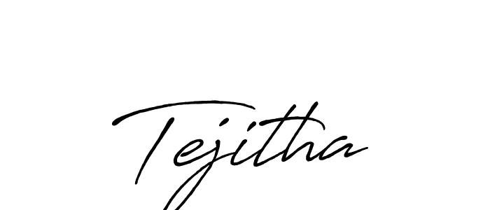 Also You can easily find your signature by using the search form. We will create Tejitha name handwritten signature images for you free of cost using Antro_Vectra_Bolder sign style. Tejitha signature style 7 images and pictures png