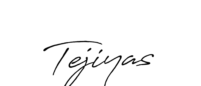 Use a signature maker to create a handwritten signature online. With this signature software, you can design (Antro_Vectra_Bolder) your own signature for name Tejiyas. Tejiyas signature style 7 images and pictures png