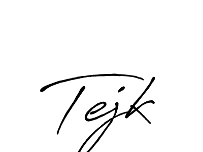 Similarly Antro_Vectra_Bolder is the best handwritten signature design. Signature creator online .You can use it as an online autograph creator for name Tejk. Tejk signature style 7 images and pictures png