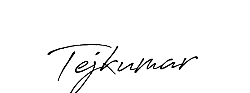 How to make Tejkumar name signature. Use Antro_Vectra_Bolder style for creating short signs online. This is the latest handwritten sign. Tejkumar signature style 7 images and pictures png
