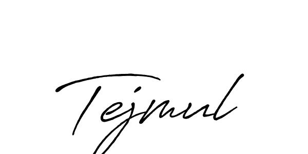 How to make Tejmul name signature. Use Antro_Vectra_Bolder style for creating short signs online. This is the latest handwritten sign. Tejmul signature style 7 images and pictures png