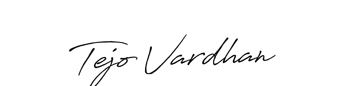 Make a beautiful signature design for name Tejo Vardhan. With this signature (Antro_Vectra_Bolder) style, you can create a handwritten signature for free. Tejo Vardhan signature style 7 images and pictures png