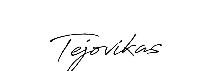 Make a beautiful signature design for name Tejovikas. With this signature (Antro_Vectra_Bolder) style, you can create a handwritten signature for free. Tejovikas signature style 7 images and pictures png