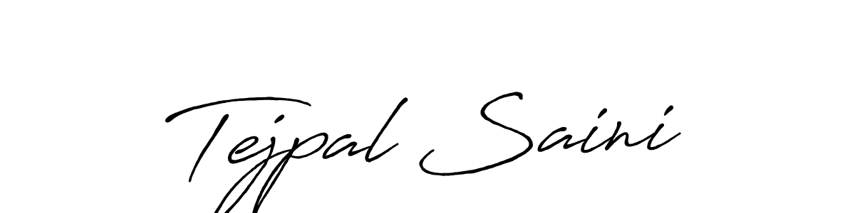 Create a beautiful signature design for name Tejpal Saini. With this signature (Antro_Vectra_Bolder) fonts, you can make a handwritten signature for free. Tejpal Saini signature style 7 images and pictures png