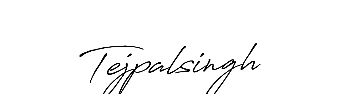 Create a beautiful signature design for name Tejpalsingh. With this signature (Antro_Vectra_Bolder) fonts, you can make a handwritten signature for free. Tejpalsingh signature style 7 images and pictures png