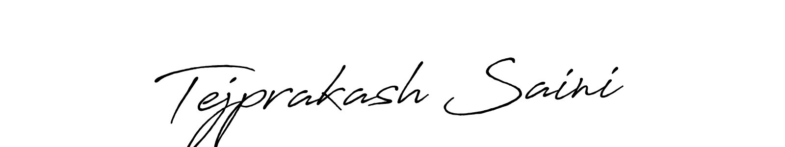 How to make Tejprakash Saini signature? Antro_Vectra_Bolder is a professional autograph style. Create handwritten signature for Tejprakash Saini name. Tejprakash Saini signature style 7 images and pictures png