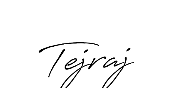 How to make Tejraj name signature. Use Antro_Vectra_Bolder style for creating short signs online. This is the latest handwritten sign. Tejraj signature style 7 images and pictures png