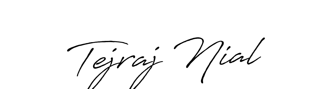 Make a beautiful signature design for name Tejraj Nial. With this signature (Antro_Vectra_Bolder) style, you can create a handwritten signature for free. Tejraj Nial signature style 7 images and pictures png