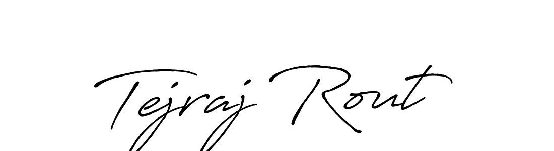 How to make Tejraj Rout signature? Antro_Vectra_Bolder is a professional autograph style. Create handwritten signature for Tejraj Rout name. Tejraj Rout signature style 7 images and pictures png