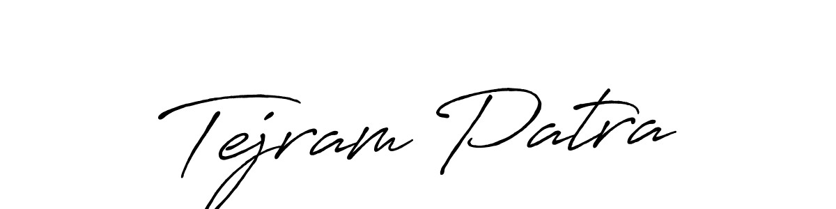 The best way (Antro_Vectra_Bolder) to make a short signature is to pick only two or three words in your name. The name Tejram Patra include a total of six letters. For converting this name. Tejram Patra signature style 7 images and pictures png