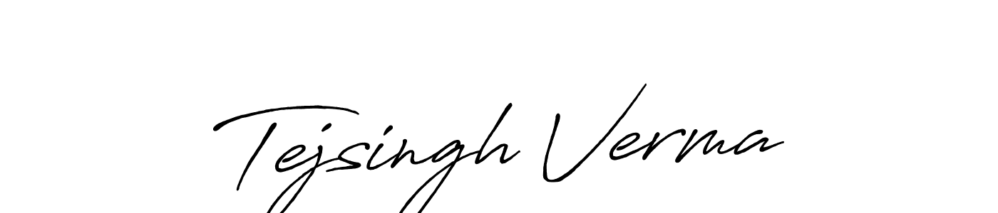 Design your own signature with our free online signature maker. With this signature software, you can create a handwritten (Antro_Vectra_Bolder) signature for name Tejsingh Verma. Tejsingh Verma signature style 7 images and pictures png