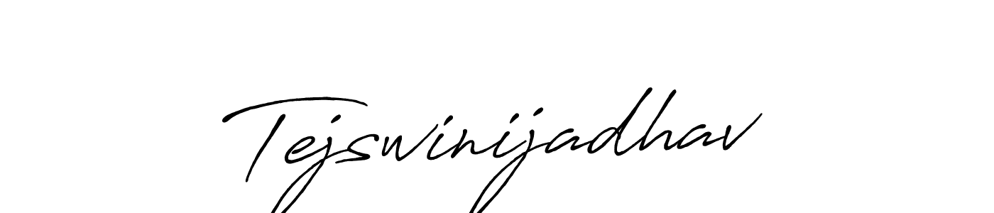 How to make Tejswinijadhav signature? Antro_Vectra_Bolder is a professional autograph style. Create handwritten signature for Tejswinijadhav name. Tejswinijadhav signature style 7 images and pictures png