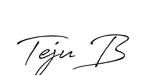 You should practise on your own different ways (Antro_Vectra_Bolder) to write your name (Teju B) in signature. don't let someone else do it for you. Teju B signature style 7 images and pictures png