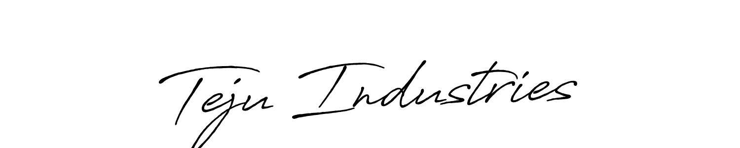 Design your own signature with our free online signature maker. With this signature software, you can create a handwritten (Antro_Vectra_Bolder) signature for name Teju Industries. Teju Industries signature style 7 images and pictures png