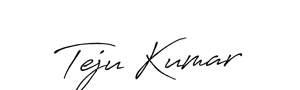 Teju Kumar stylish signature style. Best Handwritten Sign (Antro_Vectra_Bolder) for my name. Handwritten Signature Collection Ideas for my name Teju Kumar. Teju Kumar signature style 7 images and pictures png