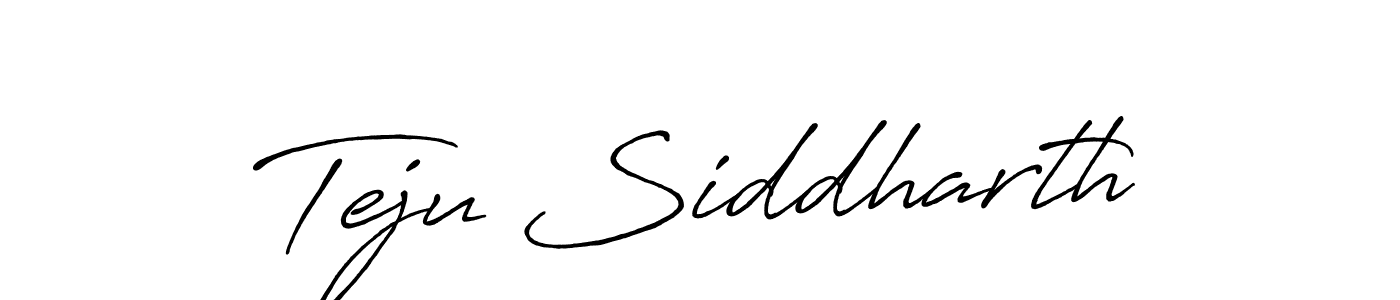 How to make Teju Siddharth signature? Antro_Vectra_Bolder is a professional autograph style. Create handwritten signature for Teju Siddharth name. Teju Siddharth signature style 7 images and pictures png