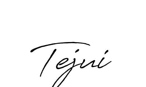 Also You can easily find your signature by using the search form. We will create Tejui name handwritten signature images for you free of cost using Antro_Vectra_Bolder sign style. Tejui signature style 7 images and pictures png