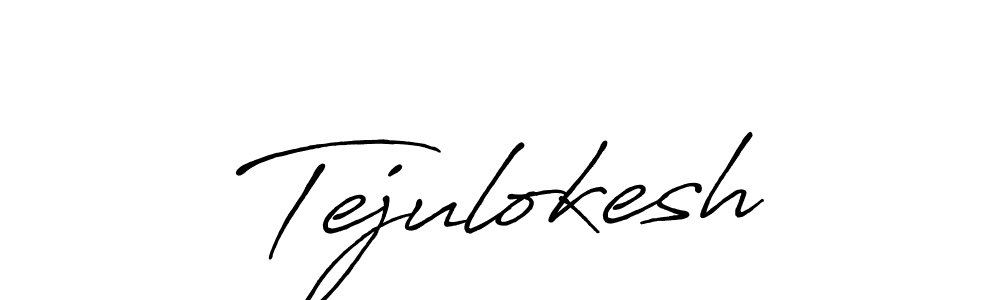 How to make Tejulokesh signature? Antro_Vectra_Bolder is a professional autograph style. Create handwritten signature for Tejulokesh name. Tejulokesh signature style 7 images and pictures png